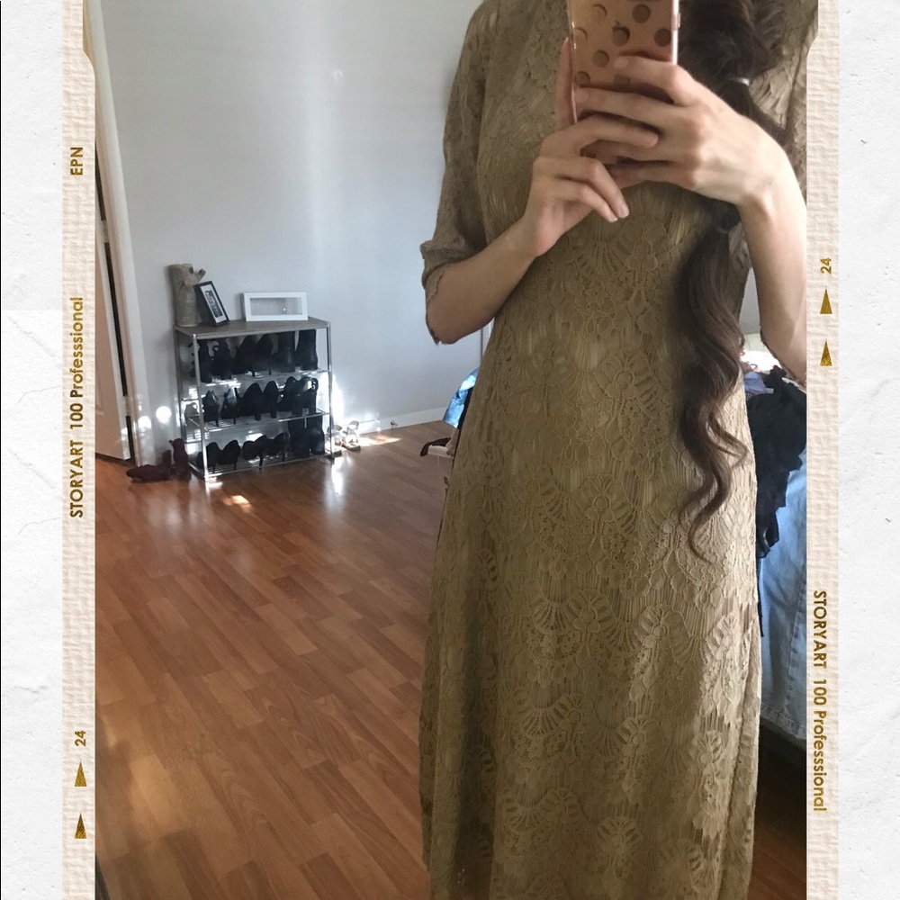 Dainty Jewell’s Lace Midi Dress|| MOCHA